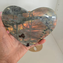 Load image into Gallery viewer, Labradorite Heart with stand
