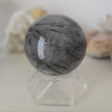 Load image into Gallery viewer, Black Tourmaline in Quartz Sphere
