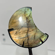 Load image into Gallery viewer, Labradorite Moon with stand
