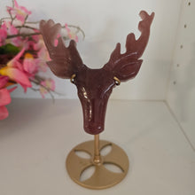 Load image into Gallery viewer, Strawberry Quartz Deer Head with Stand

