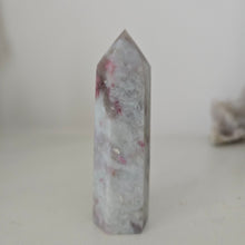 Load image into Gallery viewer, Pink Tourmaline and Lepidolite in Quartz Obelisk
