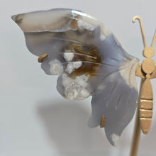 Load image into Gallery viewer, Black Flower Agate Butterfly Wings
