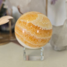 Load image into Gallery viewer, Orange Calcite Sphere
