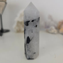 Load image into Gallery viewer, Black Tourmaline in Quartz Tower
