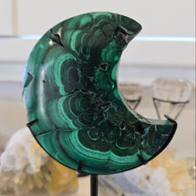 Load image into Gallery viewer, Malachite Crescent Moon
