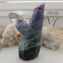 Load image into Gallery viewer, Fluorite Owl in Tree Stump

