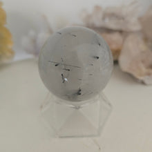 Load image into Gallery viewer, Black Tourmaline in Quartz Sphere
