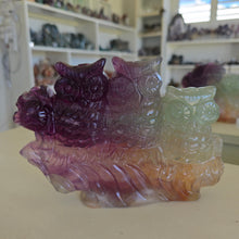 Load image into Gallery viewer, Rainbow Fluorite Owls
