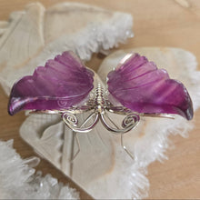 Load image into Gallery viewer, Magenta Fluorite Butterfly
