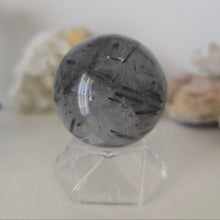 Load image into Gallery viewer, Black Tourmaline in Quartz Sphere

