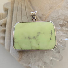 Load image into Gallery viewer, Citron Chrysoprase Sterling Silver Pendant
