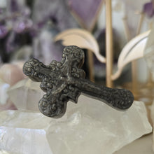 Load image into Gallery viewer, Silver Sheen Obsidian Cross
