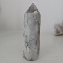 Load image into Gallery viewer, Pink Tourmaline and Lepidolite in Quartz Obelisk
