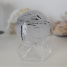 Load image into Gallery viewer, Black Tourmaline in Quartz Sphere - Rainbow
