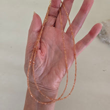 Load image into Gallery viewer, Gold Sunstone Faceted Necklace
