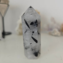 Load image into Gallery viewer, Black Tourmaline in Quartz Tower
