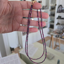 Load image into Gallery viewer, Ruby and Sapphire Faceted Necklace
