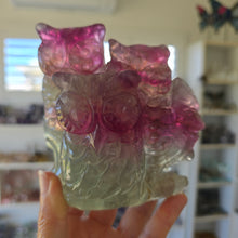 Load image into Gallery viewer, Rainbow Fluorite Owls
