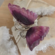 Load image into Gallery viewer, Magenta Fluorite Butterfly
