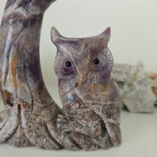Load image into Gallery viewer, Chevron Amethyst Owl Tree Branch
