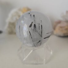 Load image into Gallery viewer, Black Tourmaline in Quartz Sphere - Rainbow
