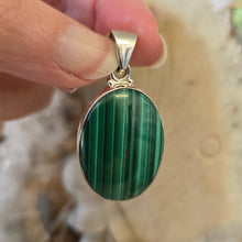Load image into Gallery viewer, Malachite Sterling Silver Pendant
