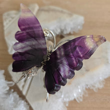 Load image into Gallery viewer, Magenta Fluorite Butterfly
