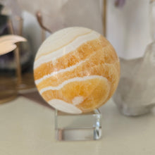 Load image into Gallery viewer, Orange Calcite Sphere
