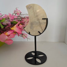 Load image into Gallery viewer, Moonstone Crescent Moon with Stand
