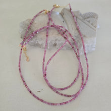 Load image into Gallery viewer, Pink Tourmaline Faceted Necklace
