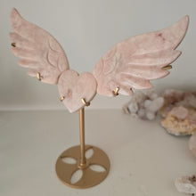 Load image into Gallery viewer, Pink Amethyst Heart Wings
