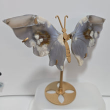 Load image into Gallery viewer, Black Flower Agate Butterfly Wings
