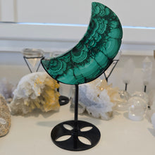 Load image into Gallery viewer, Malachite Crescent Moon
