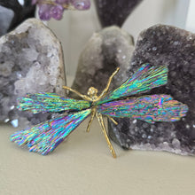Load image into Gallery viewer, Aura Kyanite Dragonfly - Rainbow
