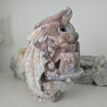 Load image into Gallery viewer, Flower Agate and Amethyst Dragon
