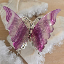 Load image into Gallery viewer, Magenta Fluorite Butterfly
