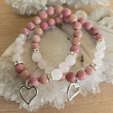 Load image into Gallery viewer, Rhodonite and Rose Quartz Bracelet
