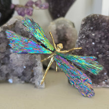 Load image into Gallery viewer, Aura Kyanite Dragonfly - Rainbow
