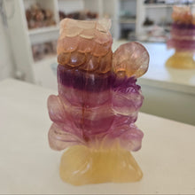 Load image into Gallery viewer, Rainbow Fluorite Owl
