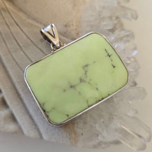 Load image into Gallery viewer, Citron Chrysoprase Sterling Silver Pendant
