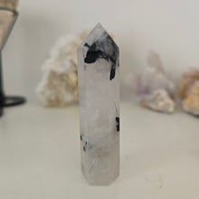 Load image into Gallery viewer, Black Tourmaline in Quartz Tower

