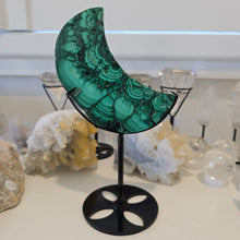 Load image into Gallery viewer, Malachite Crescent Moon
