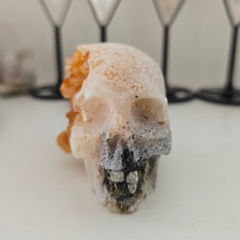 Load image into Gallery viewer, Tangerine Quartz Cluster Stone Skull
