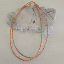 Load image into Gallery viewer, Gold Sunstone Faceted Necklace
