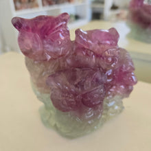 Load image into Gallery viewer, Rainbow Fluorite Owls

