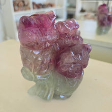 Load image into Gallery viewer, Rainbow Fluorite Owls
