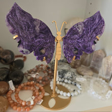 Load image into Gallery viewer, Charoite Wings - Rare
