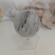 Load image into Gallery viewer, Black Tourmaline in Quartz Sphere
