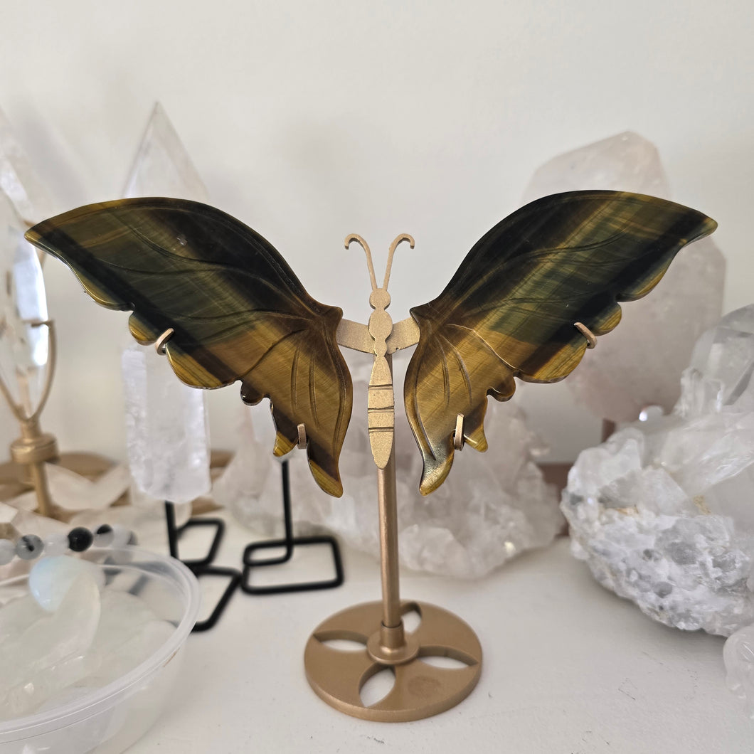 Tiger Eye Butterfly with Stand