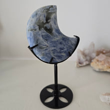 Load image into Gallery viewer, Blue Kyanite Moon on Stand
